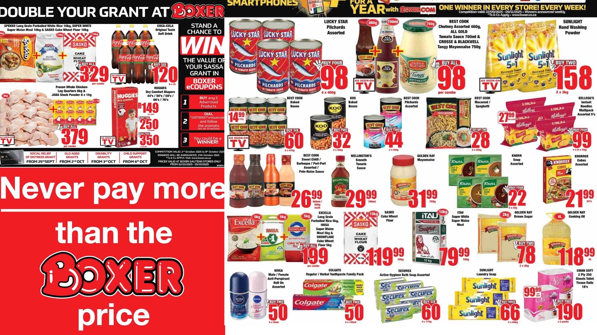 Boxer Superstores Weekend Deals Valid 02 – 05 October 2025