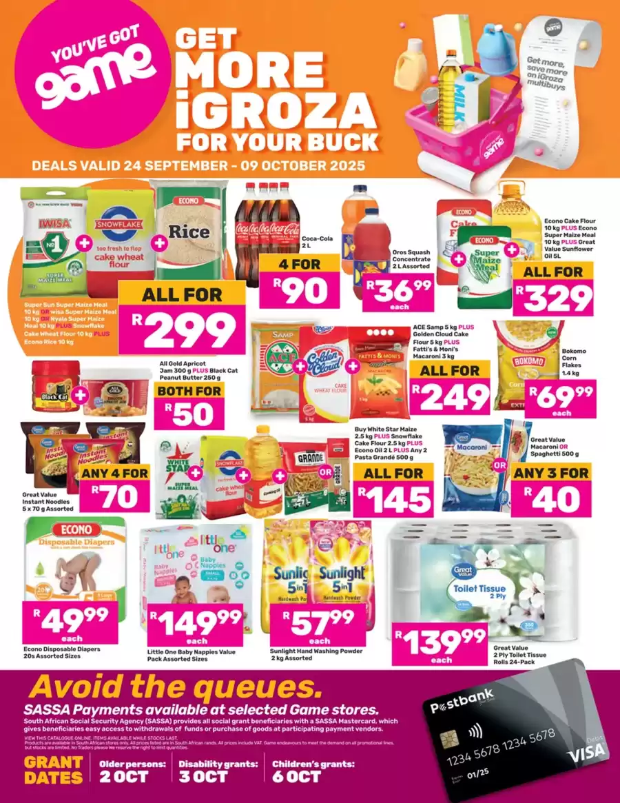 Game Specials 24 September – 9 October, 2025